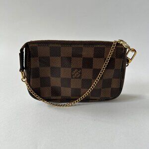 LOUIS VUITTON DAMIER EBENE MINI POCHETTE ACCESSOIRES